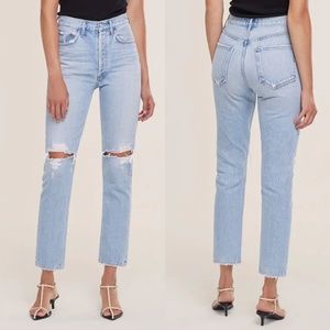 AGOLDE clear skies riley crop jean light wash FINAL PRICE NO OFFERS
